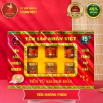 Hộp Quà Cao Cấp 6 Hũ Yến Sào Chưng Đường Phèn Nhân Việt 45% Yến