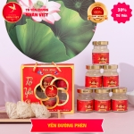 Giỏ mini 6 Hũ Yến Chưng Đường Phèn Nhân Việt 30% Yến Hũ 70ml