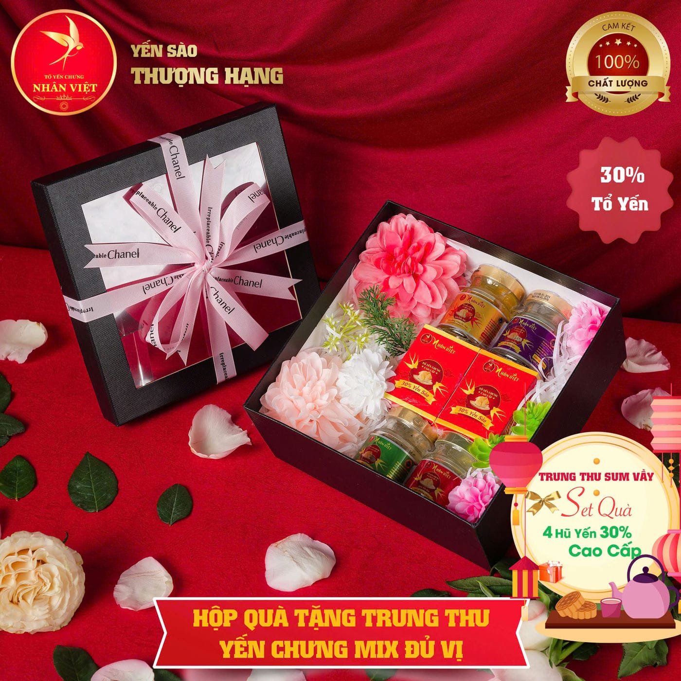 Hộp Quà Tặng Trung Thu Yến Chưng Mix Đủ Vị