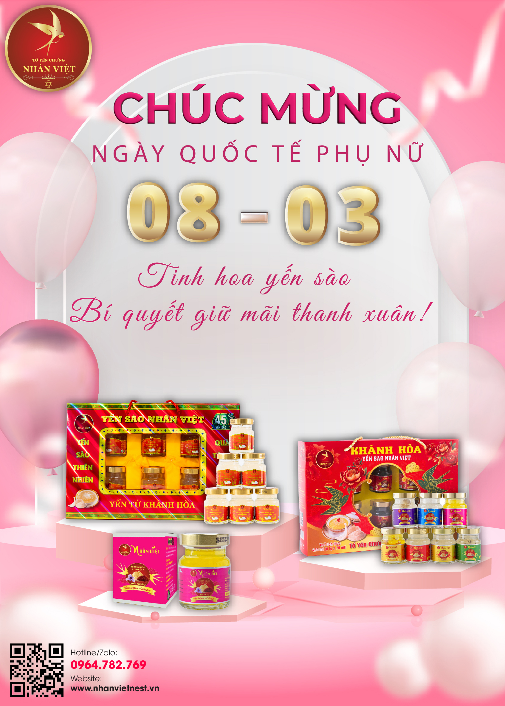 CHÚC MỪNG NGÀY QUỐC TẾ PHỤ NỮ 08/03 -  [TỔ YẾN CHƯNG NHÂN VIỆT]