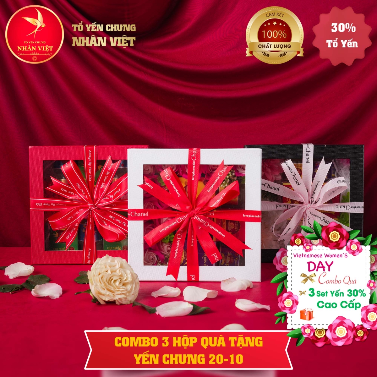 Bộ quà tặng 20.10 yến hũ chưng sẵn Nhân Việt