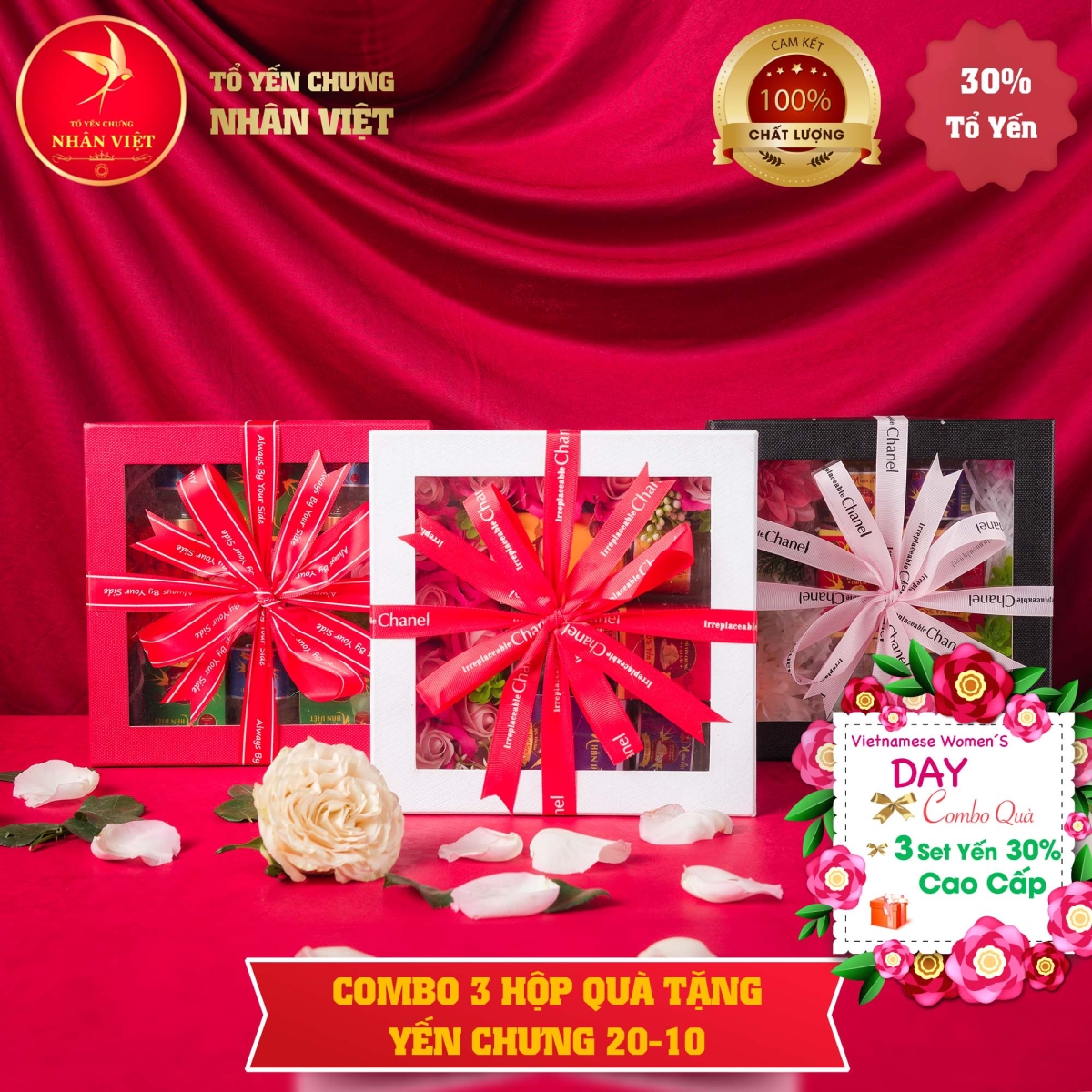 Bộ quà tặng 20.10 yến hũ chưng sẵn Nhân Việt