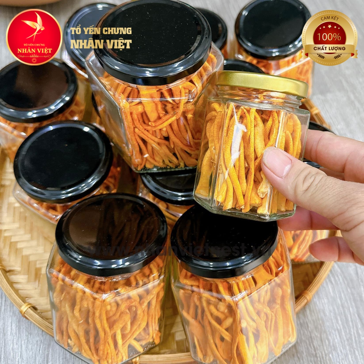 Đông Trùng Hạ Thảo Sấy Thăng Hoa LOẠI 1 THƯỢNG HẠNG - Hũ 50Gr
