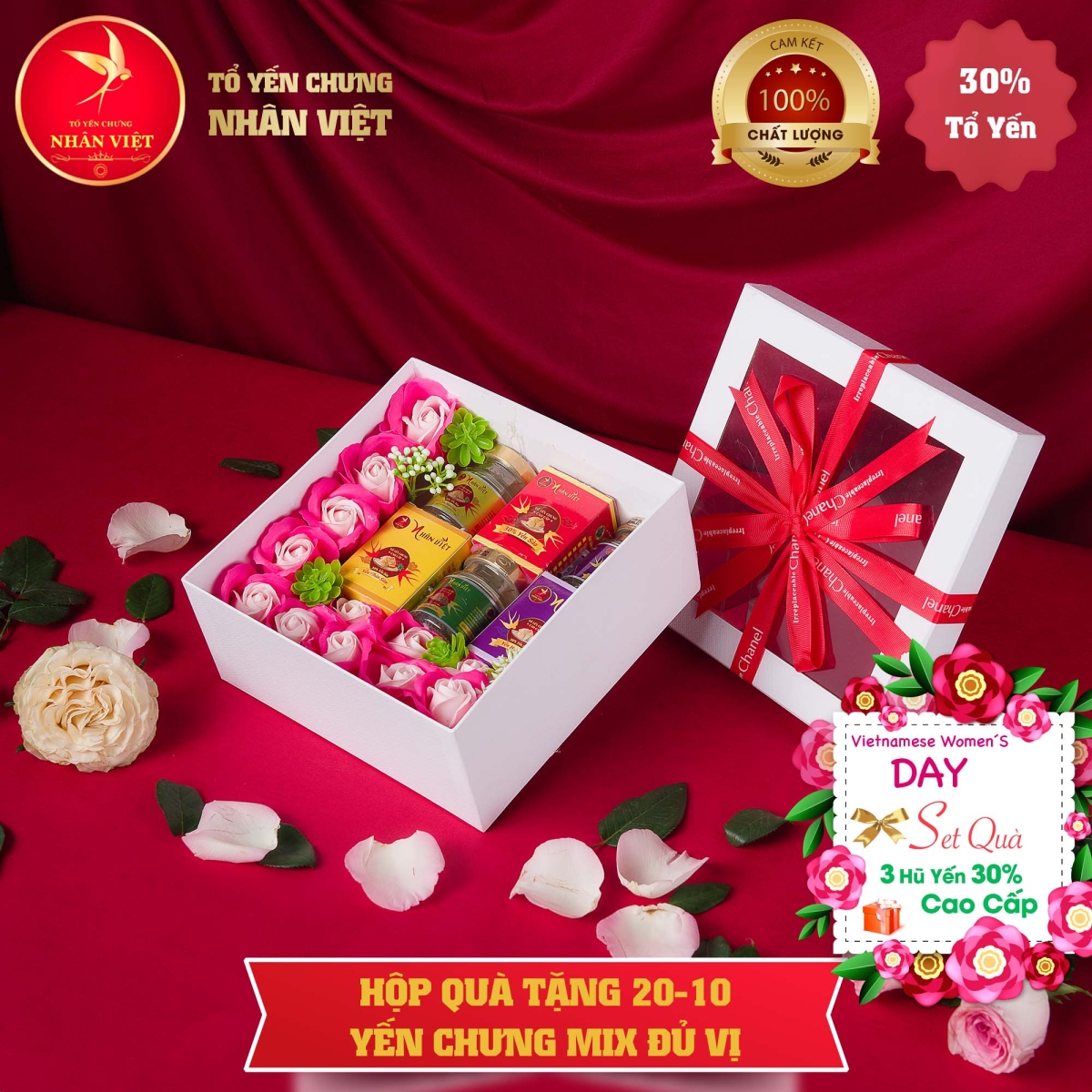 Hộp quà tặng 20.10 yến chưng mix vị