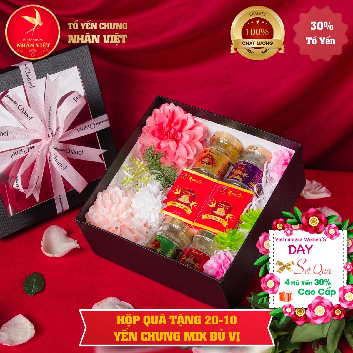 Hộp quà tặng 20.10 yến chưng mix ĐỦ CÁC vị