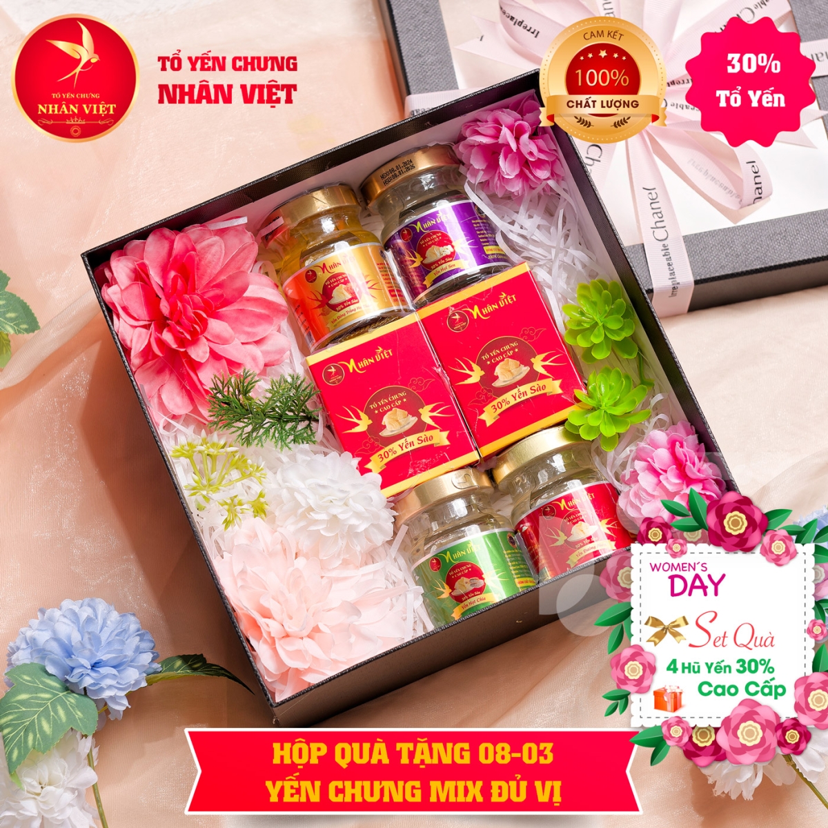 Hộp quà tặng 8/3 yến chưng mix đủ vị