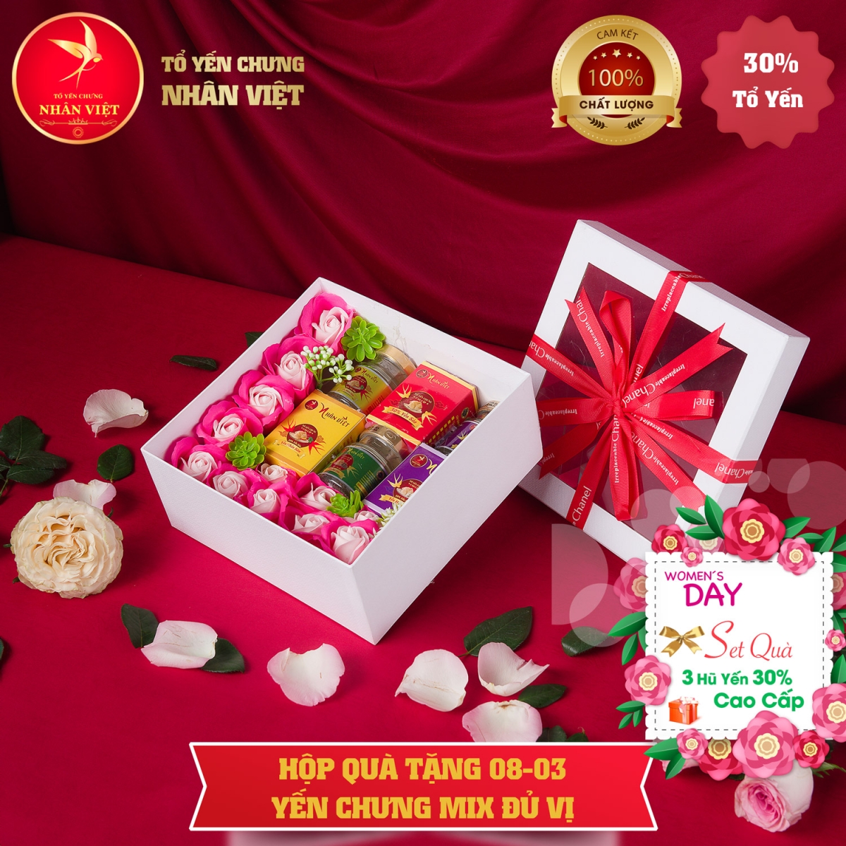 Hộp quà tặng 8/3 yến chưng mix vị