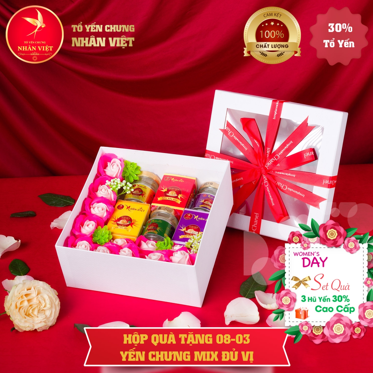 Hộp quà tặng 8/3 yến chưng mix vị