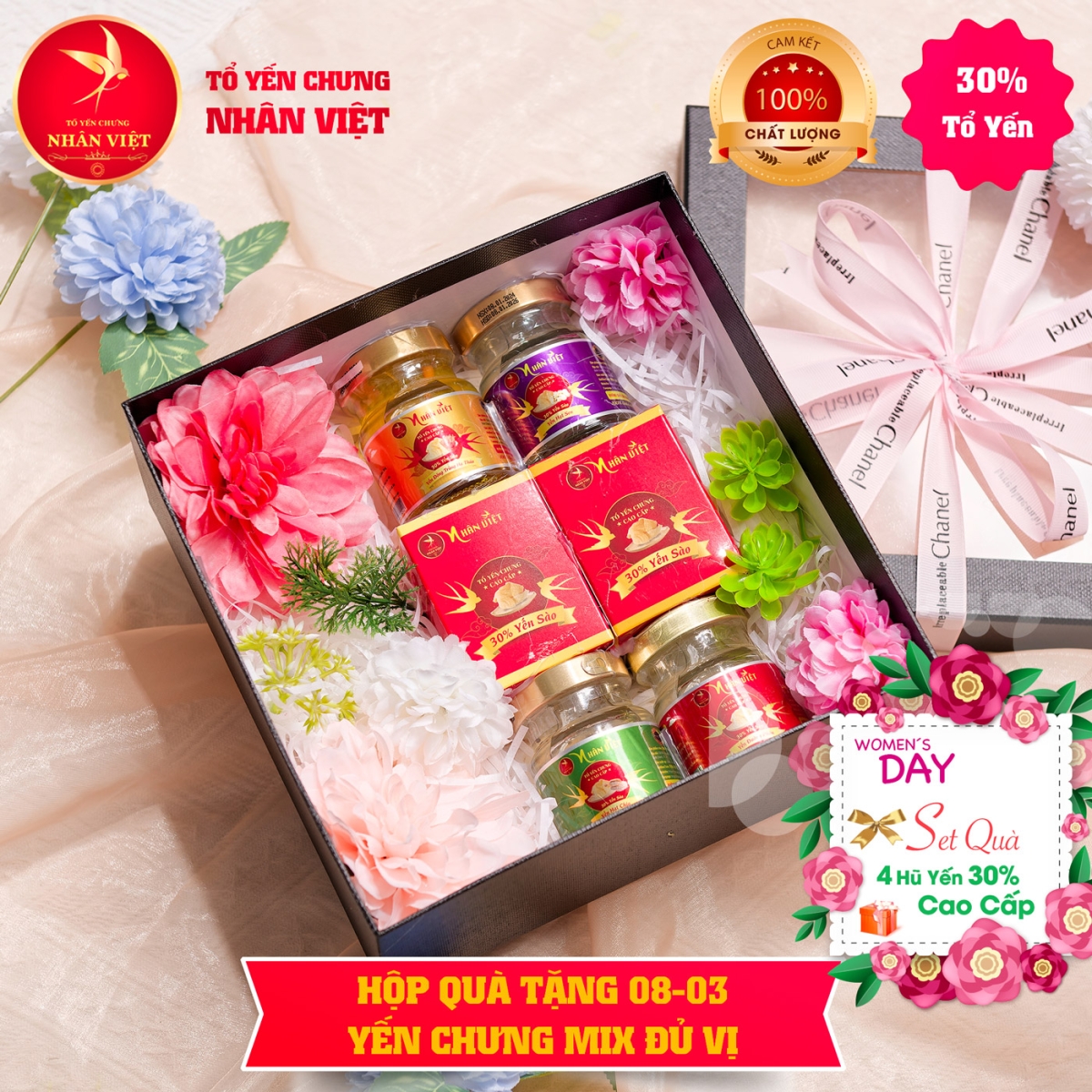 Hộp quà tặng 8/3 yến chưng mix đủ vị