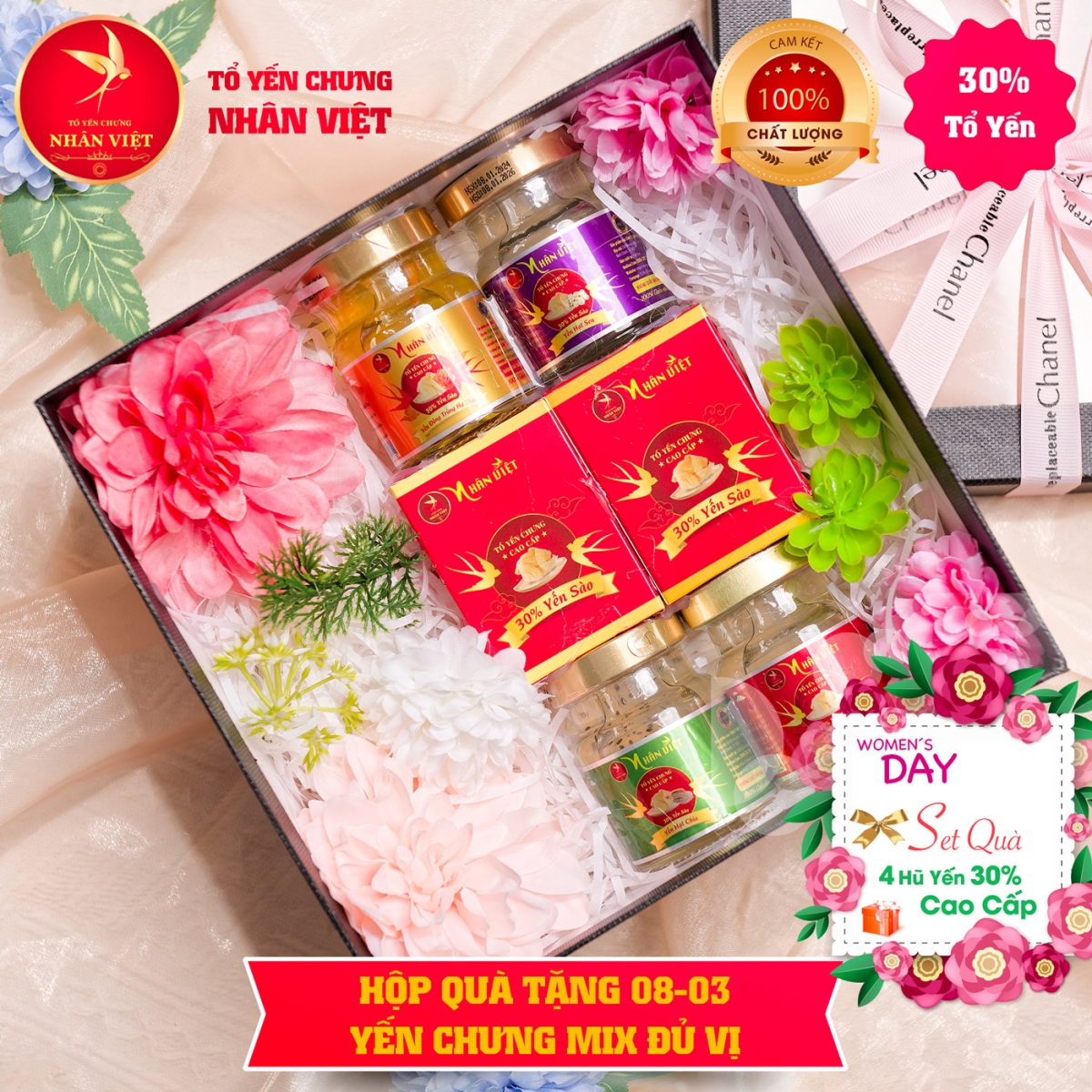 Hộp quà tặng 8/3 yến chưng mix đủ vị