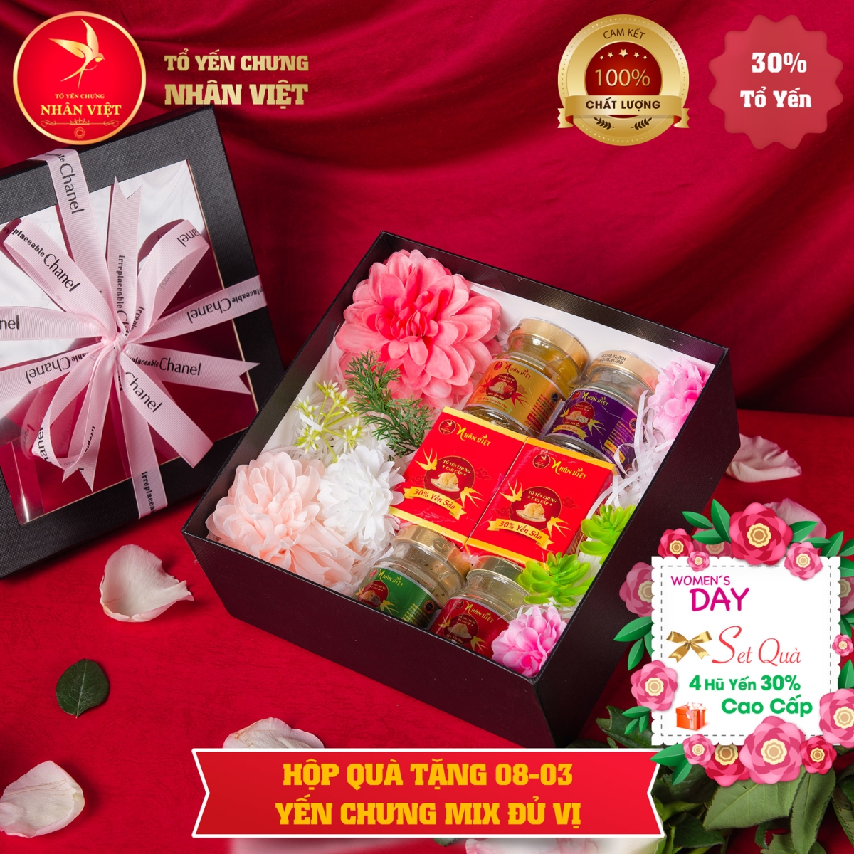 Hộp quà tặng 8/3 yến chưng mix đủ vị