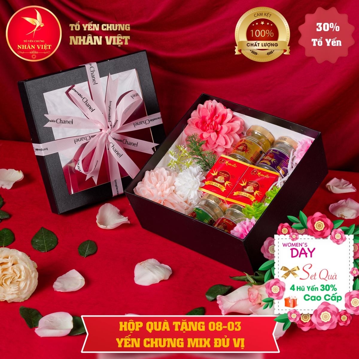 Hộp quà tặng 8/3 yến chưng mix đủ vị