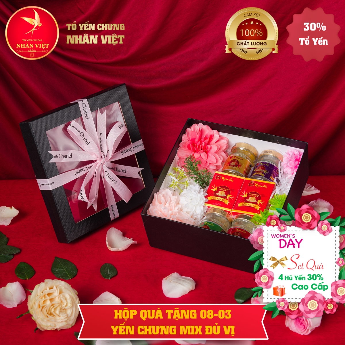 Hộp quà tặng 8/3 yến chưng mix đủ vị