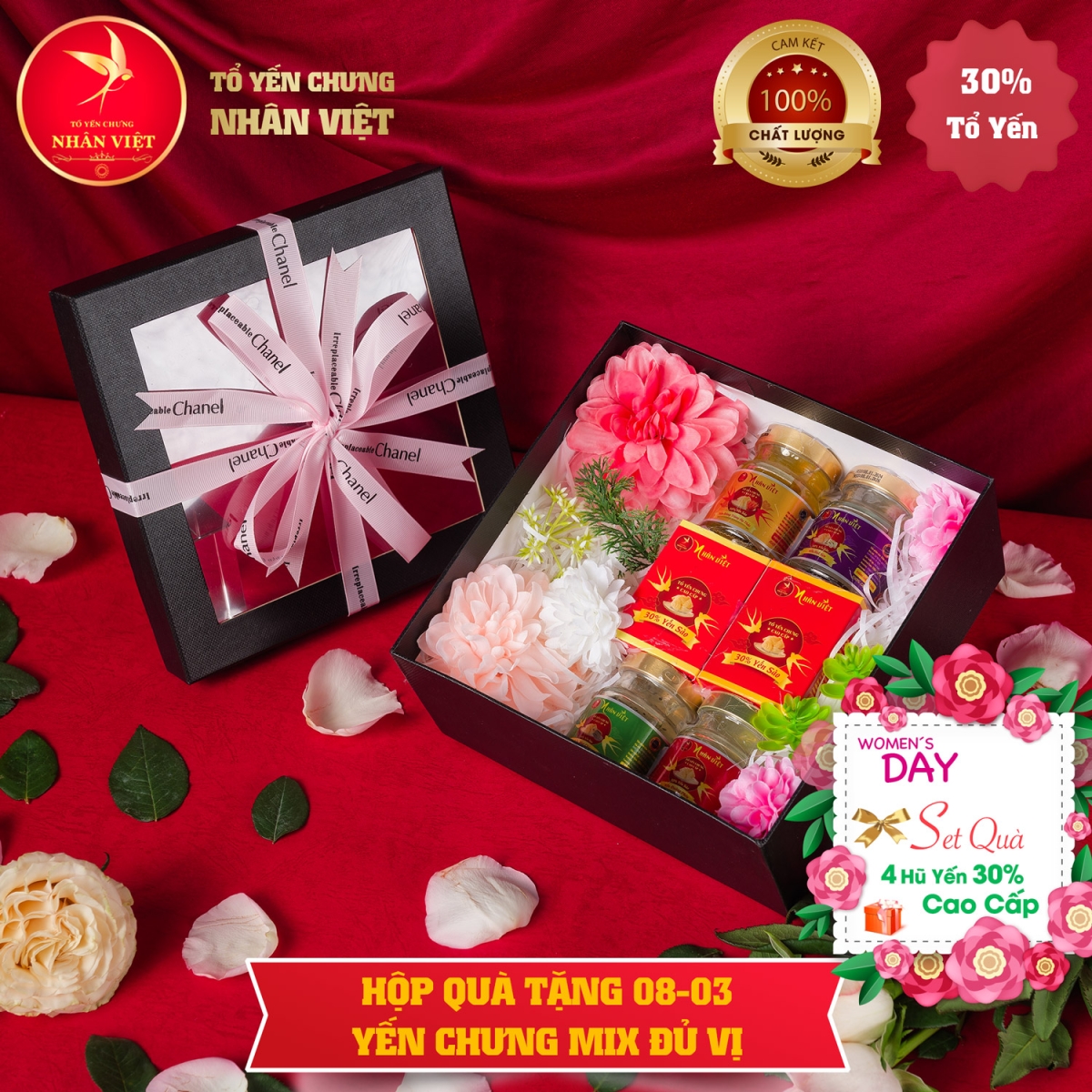 Hộp quà tặng 8/3 yến chưng mix đủ vị
