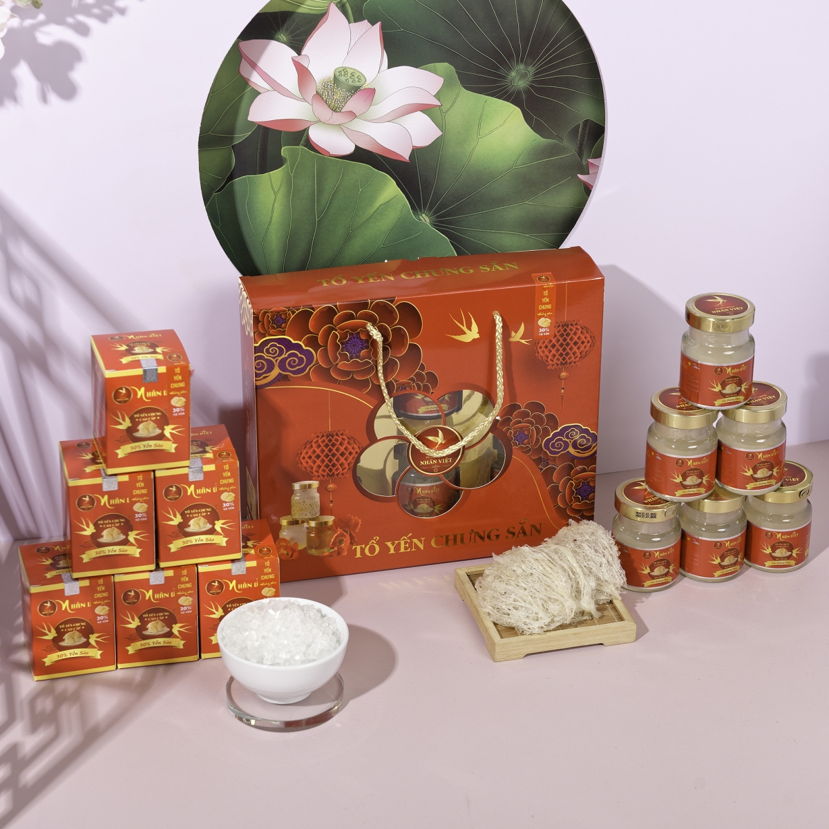 Lốc 6 Hũ Yến Sào Chưng Đường Phèn Nhân Việt 30% Yến Hũ 70ml