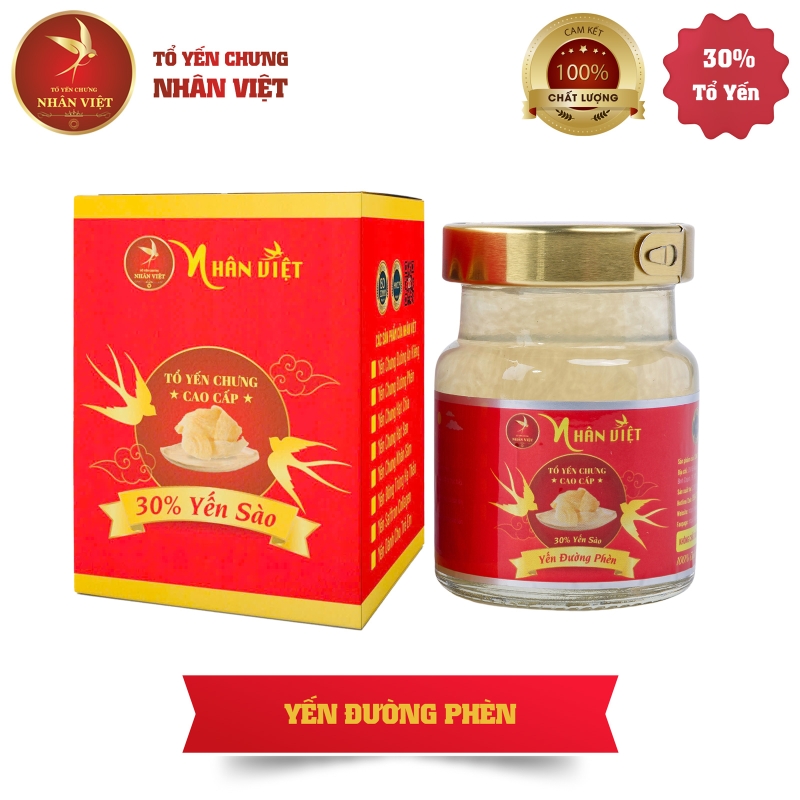 Yến Sào Chưng Đường Phèn Nhân Việt 30% Yến Hũ 70ml